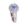 Rayonnement - Halo Split Shank Round Cut Moissanite Ring
