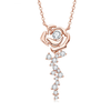 Rose Flower Moissanite Necklace