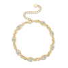 Oval Cut Infinity Link Moissanite Bracelet