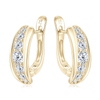 U-Shaped Hoop Moissanite Earring