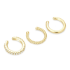 Three Piece Half Hoop Moissanite Earring