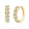 Heart Hoop Moissanite Earrings